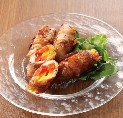 パプリカとクリチの豚肉巻き